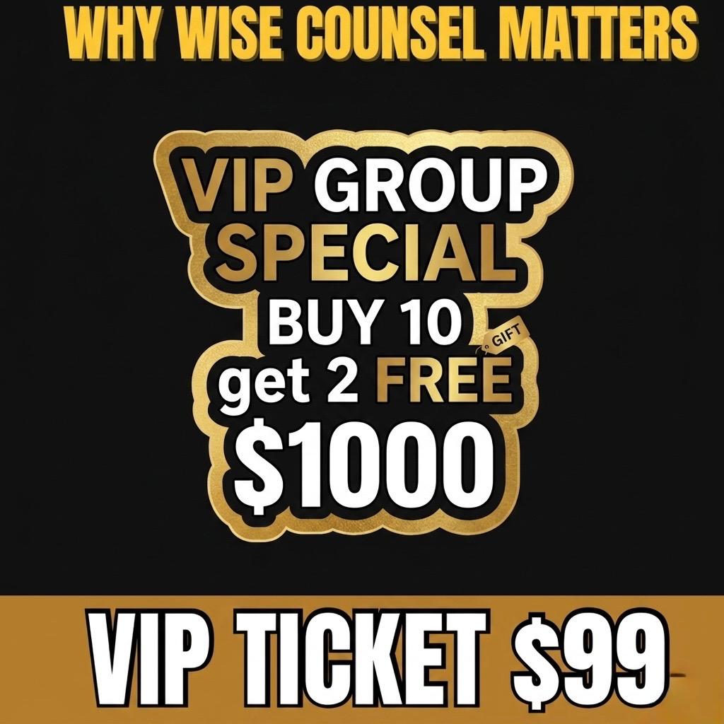 Wise Counsel 12-Pack VIP Tickets